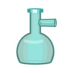Buchen flask for chemical experiment. Vacuum laboratory glassware with hose barb. Can be used for topics like equipment, pharmacy, science