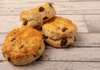 Fresh scones with copy space 