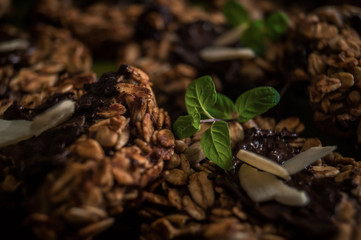 cynamon, mięta, ciastka owsiane © byMishka