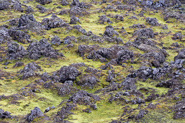 erkaltete Lava von einem Vulkanausbruch, Landmannalaugar, Island