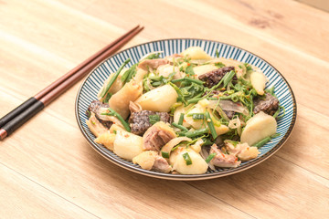 Taiwanese Food, called salty chicken, which is a kind of traditional food that meat or fowl stewed with salty and strained before serving.