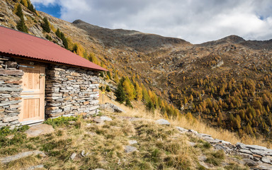 Fototapeta na wymiar Beautiful alps panorama in autumn, Switzerland, Europe