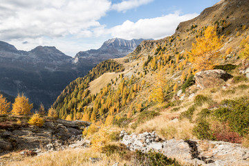 Beautiful alps panorama in autumn, Switzerland, Europe