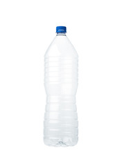 clean plastic bottle isolated on white background