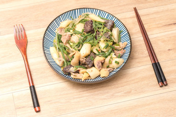 Taiwanese Food, called salty chicken, which is a kind of traditional food that meat or fowl stewed with salty and strained before serving.