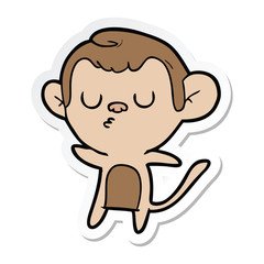 Obraz premium sticker of a cartoon monkey