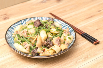 Taiwanese Food, called salty chicken, which is a kind of traditional food that meat or fowl stewed with salty and strained before serving.