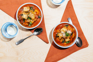 Tomato Soup with Croutons