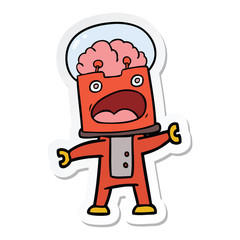 sticker of a cartoon robot