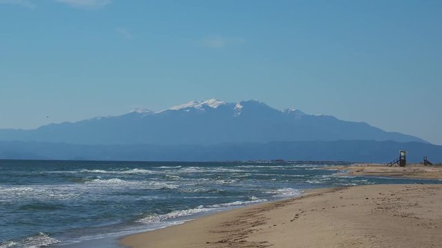 waves at coastline