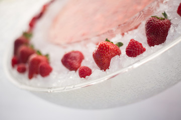 dessert with strawberries