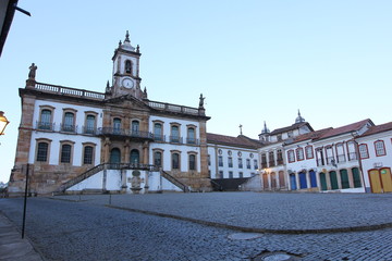 Fototapeta na wymiar Ouro Preto in the state of Minas Gerais, Brazil. The city is a UNESCO world heritage site.