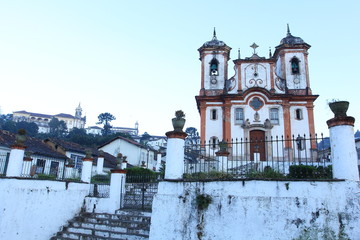 View of Nossa Senhora da Conceição church in Ouro Preto, Minas Gerais, Brazil 