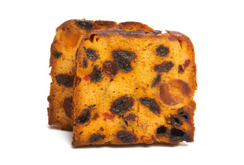 festive cake with raisins, dried apricots