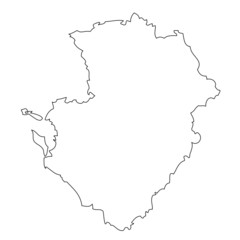 Poitou-Charente - map region of France