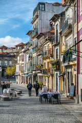 Typical street scene in Porto Portugal