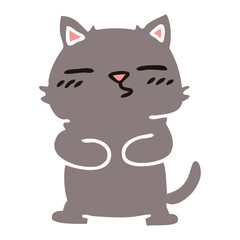 quirky hand drawn cartoon cat