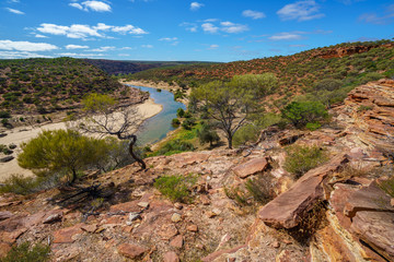 hiking natures window loop trail, kalbarri national park, western australia 45