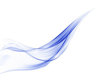 Abstract blue wave vector background for brochure, website, flyer design. Blue smoke wave.