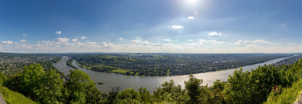 Bonn Panorama, Drachenfels Rheinpanorama
