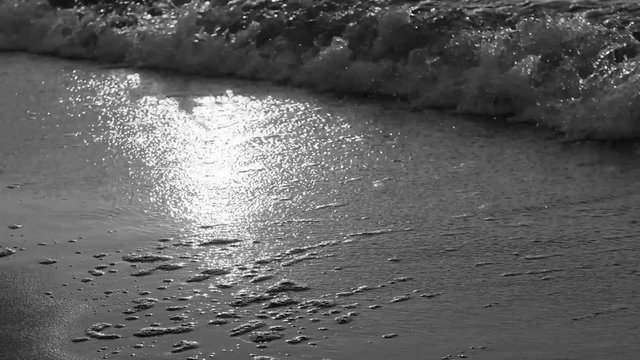 Sea In Black And White