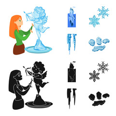 Vector illustration of texture  and frozen  symbol. Collection of texture  and transparent  vector icon for stock.