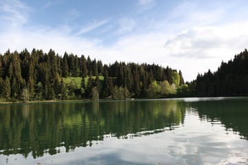 Fototapeta premium gorgeous lake landscape photos.artvin/savsat/turkey