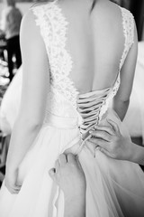 perfect wedding dress on the wedding day