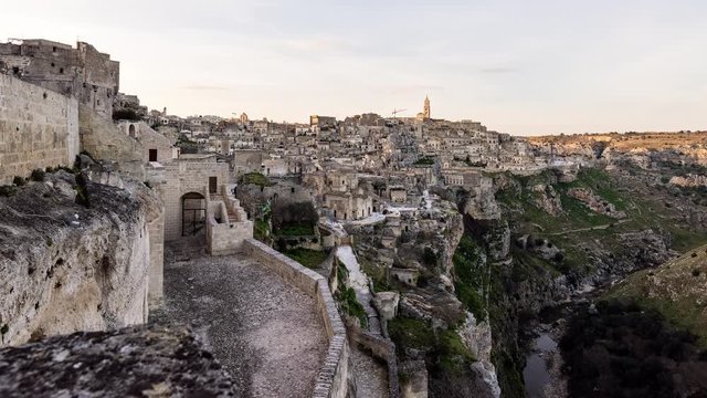 Time Lapse di Matera e del fiume Gravina