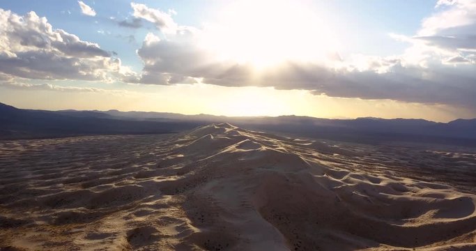 Beautiful 4k drone footage of the Kelso Dunes in the Mohave Dessert