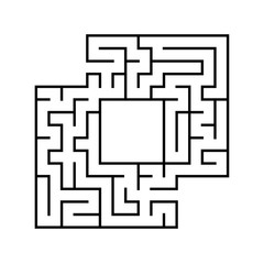 Abstact labyrinth. Game for kids. Puzzle for children. Maze conundrum. Vector illustration