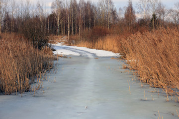 the road on the ice
