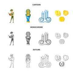 Vector design of story and items symbol. Set of story and attributes  stock symbol for web.