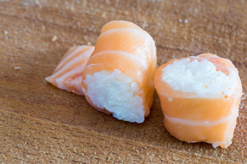 Obraz na płótnie Canvas Mix of tasty sushi