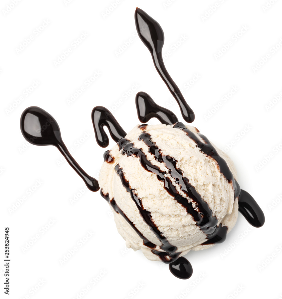 Wall mural Ice cream ball isolated