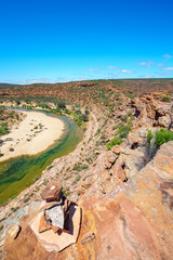 hiking natures window loop trail, kalbarri national park, western australia 114