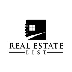 book real estate logo design vector