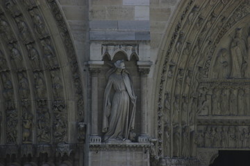 Detalhes da catedral de Notre Dame