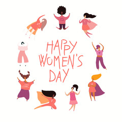 Fototapeta na wymiar International Women Day Illustration