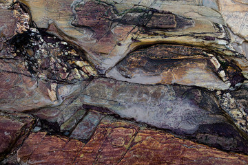 Rocks formation on the beach. 