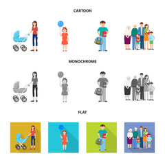 Vector design of character and avatar  logo. Collection of character and portrait stock symbol for web.