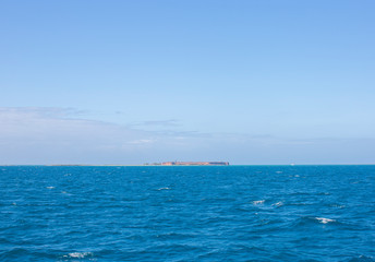 aerial view of Dry Tortugas in Key West Florida