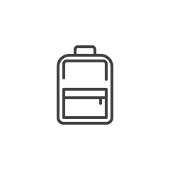 School bag line icon. linear style sign for mobile concept and web design. Backpack outline vector icon. Symbol, logo illustration. Pixel perfect vector graphics