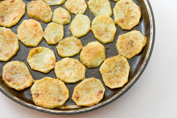Fried potatoes in the oven