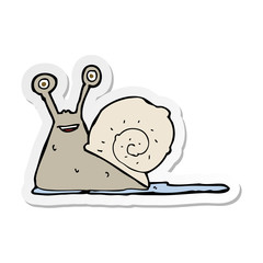 sticker of a cartoon snail