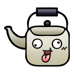gradient shaded cartoon kettle