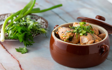 Fish stew in tomatoes