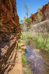 hiking down in weano gorge in karijini national park, western australia 84