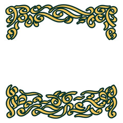 Vector decorative frame for pattern design. Oriental style. Illustration for invitation, congratulations,