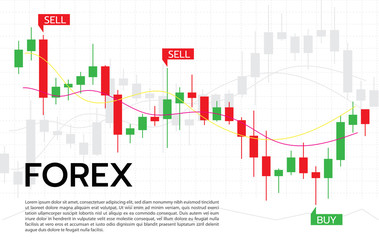 Forex Trading Signals vector illustration. Investment strategies and online trading signals